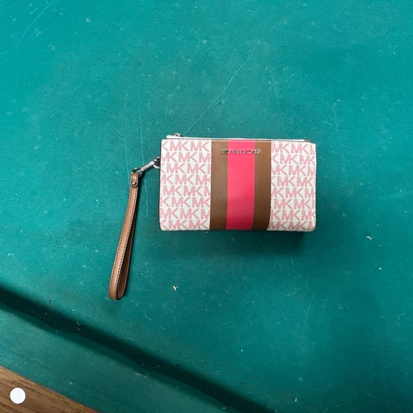 Michael Kors Handbags - Medium pink and brown Michael Kors wallet